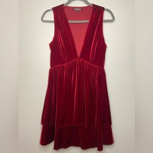 Gianni Bini Red Velvet Dress Size 4
